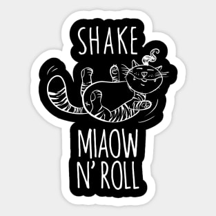 Shake Miaow and Roll-Rockabilly Cat Sticker